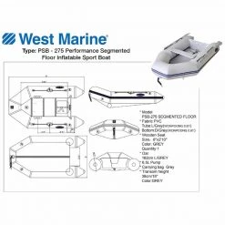WEST MARINE Inflatable Boats PSB-275 Performance PVC Aluminum Floor Inflatable Sport Boat 11 WEST MARINE Inflatable Boats PSB-275 Performance PVC Aluminum Floor Inflatable Sport Boat -Deals boats Store 19776855 4 1500.25092019110119